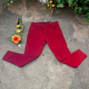 Sanctuary Denim Social Ankle Skinny Jeans Red Size 31 Standard Rise
